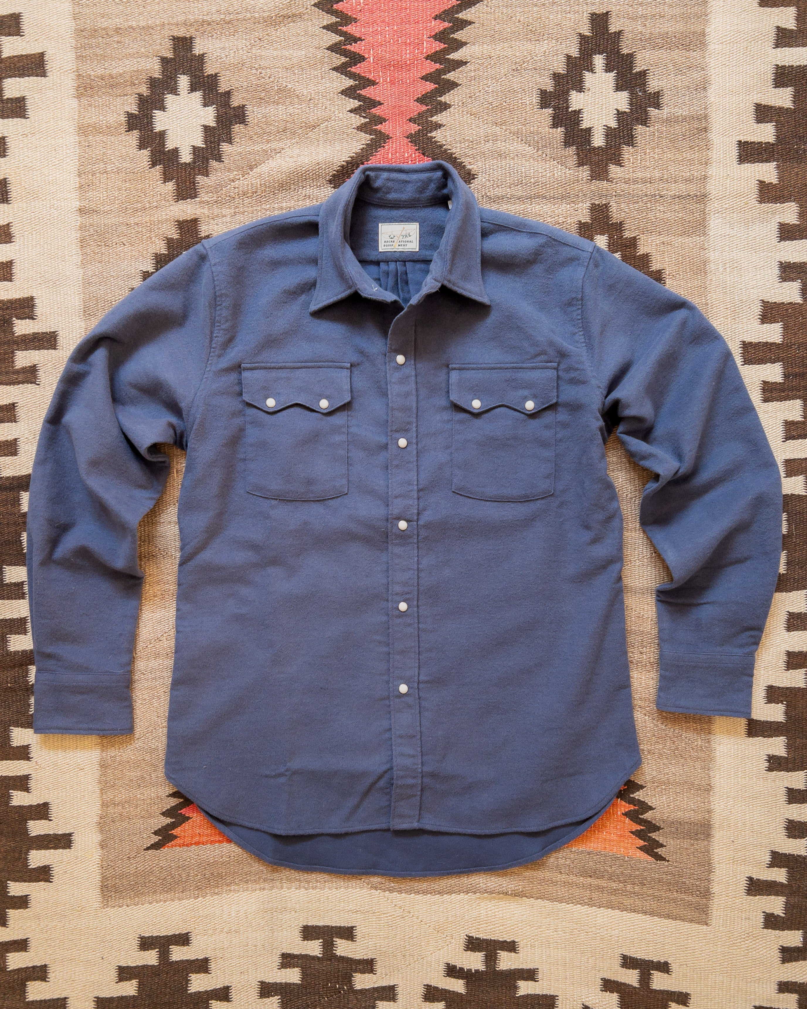 Moleskin Pearlsnap Shirt - Faded Navy – Wythe