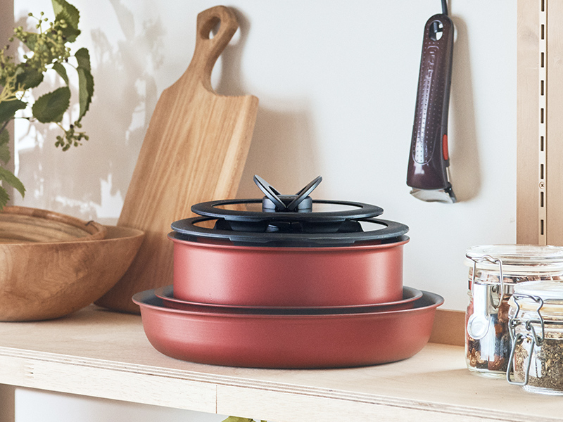 新品 T-fal インジニオ・ネオ パプリカレッド ガス ティファール 7点