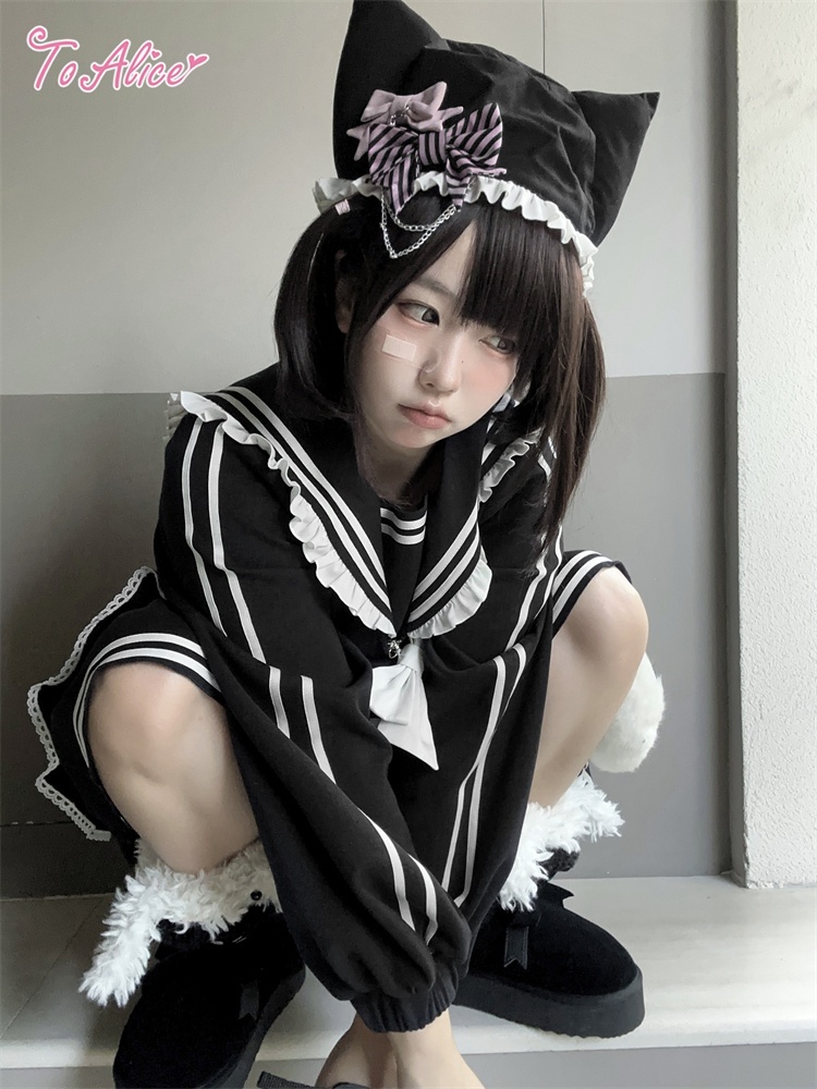 ToAlice】C8586ねこ×セーラージャージワンピース - To Alice