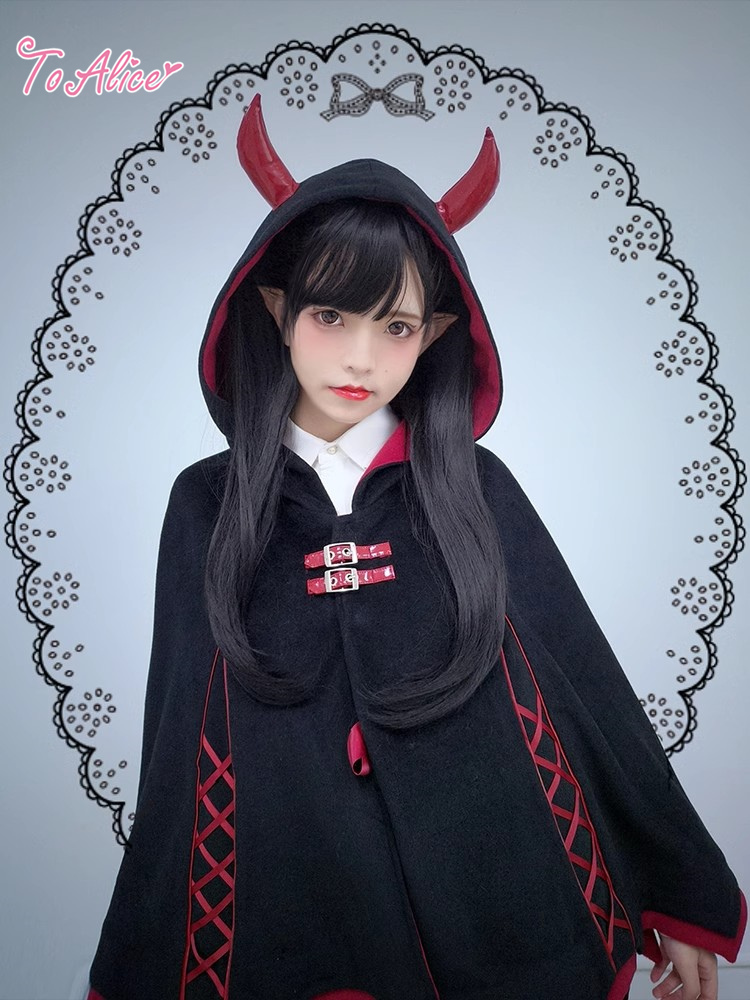 BlackShamrock】F18小悪魔羽付きケープコート 【特価:4800円コーナー