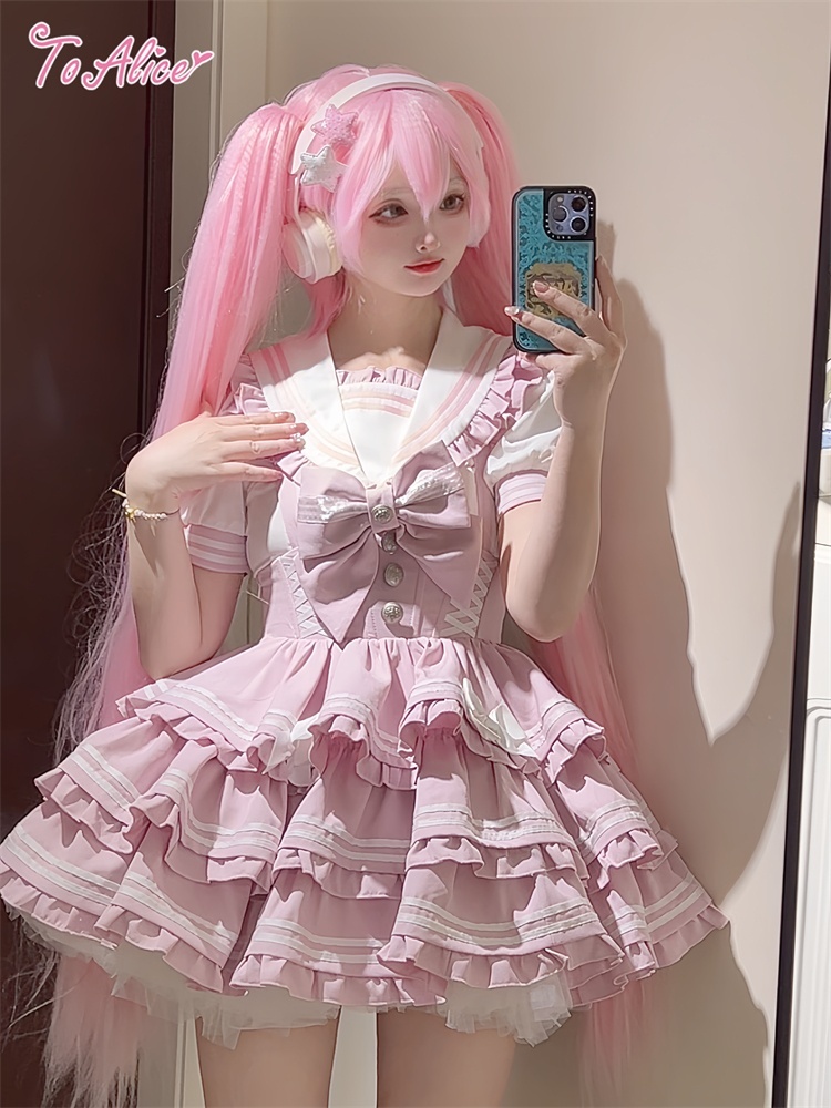 ToAlice】L1530マリンアイドルハイウエストティアードスカート - To Alice