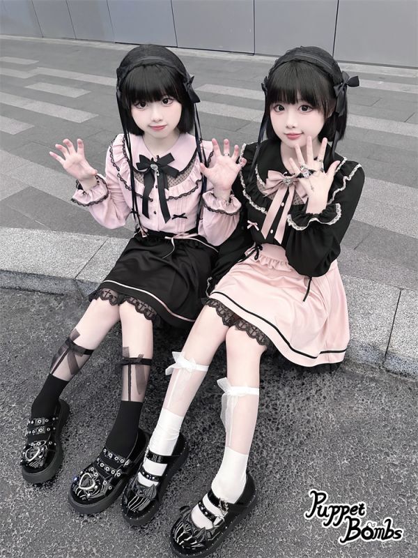 PuppetBombs】QS8 ガーターベルト風リボンハイソックス - To Alice