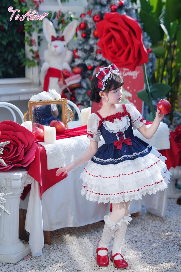 送料無料】【ToAlice Kids】TZL1438白雪姫コルセット風デザインドレス