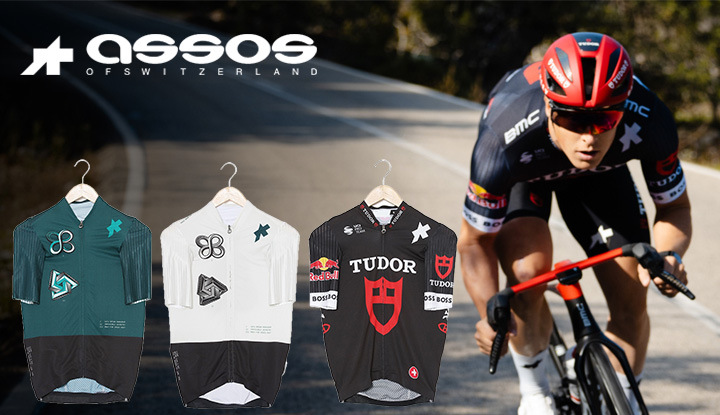 ASSOSサイクルジャージ 長袖 フルジッパー 黒/白 ASSOSサイクル