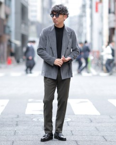 カシミヤ混 モックネックニット｜Rencontrant（レンコントラント