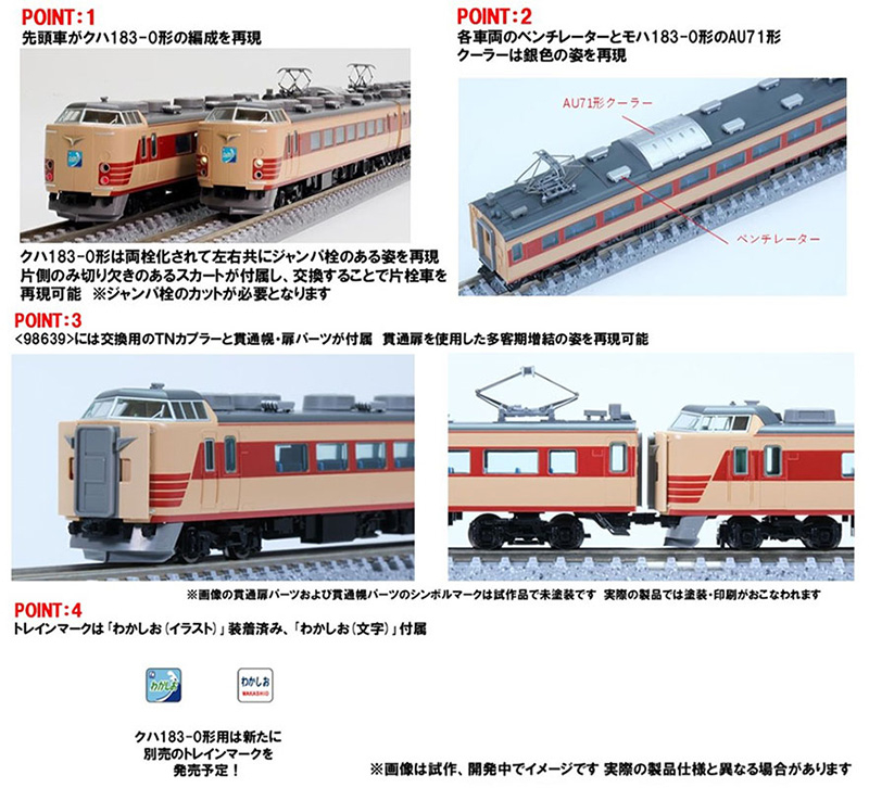 国鉄 183-0系特急電車（クハ183-0）基本セットA｜製品情報｜製品検索