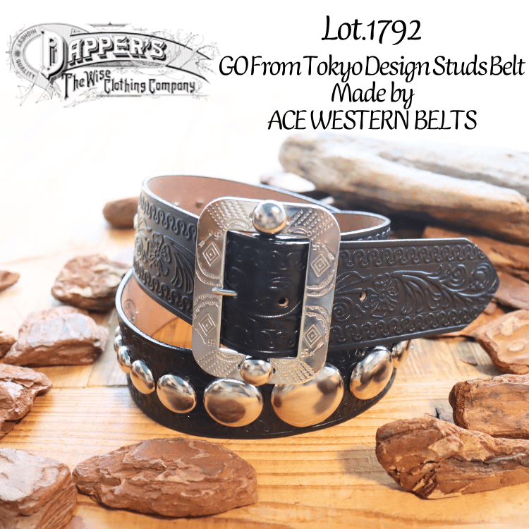 DAPPER'S × ACE WESTERN BELTS Lot.1792 GO From Tokyo Design Studs