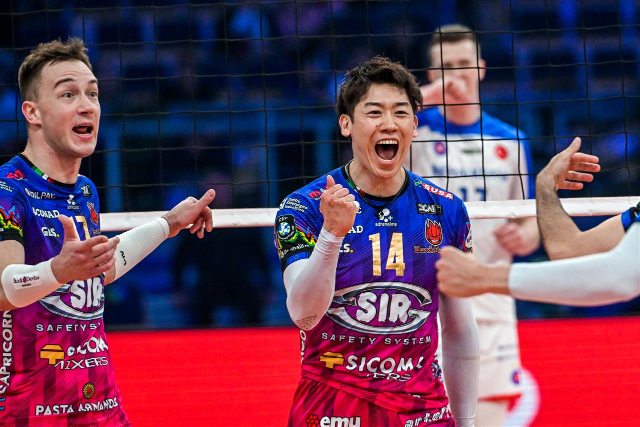 石川祐希が最多20得点の活躍でペルージャをCL決勝へ導く【欧州