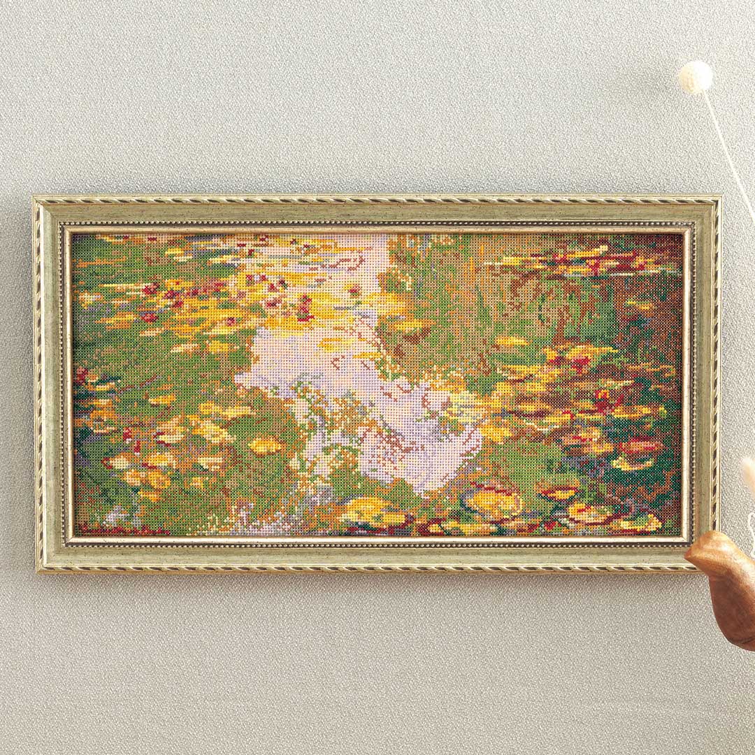 ホビーラホビーレ クロスステッチフレーム［睡蓮の池Ⅱ］: キット