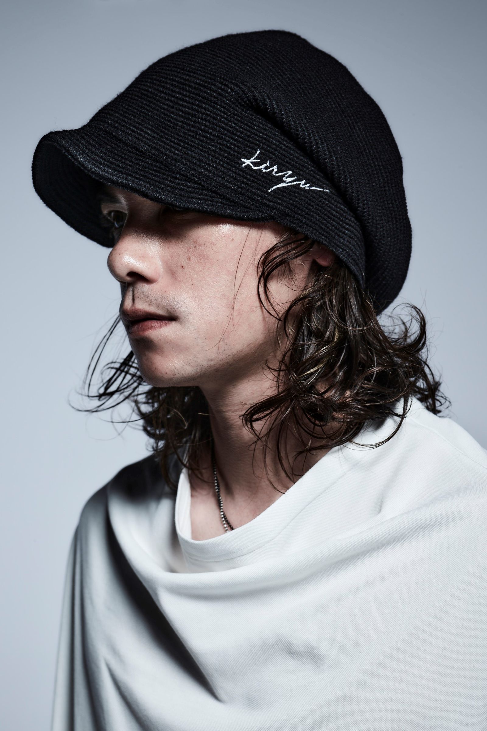 kiryuyrik刺繡入りオリジナルキャスケットブラック kiryuyrik刺繡入り