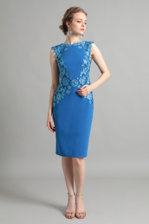 極美品 タダシショージ ワンピース 総レース 美シルエット ロイヤル