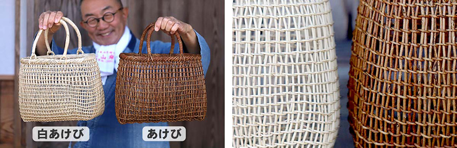 あけびこだし編み手提げ籠バッグ| 虎斑竹専門店 竹虎