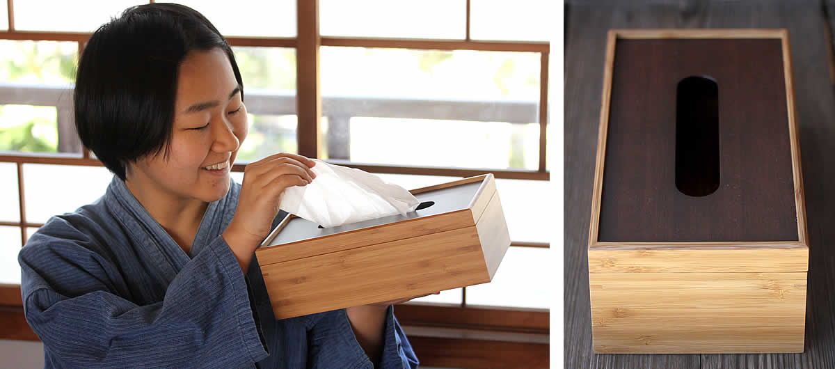 竹ティッシュケース | 虎斑竹専門店 竹虎