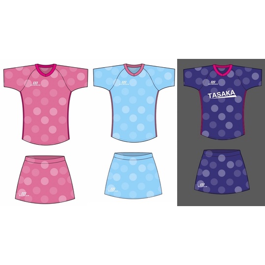 DARKER 【受注生産】ジュニア用☆水玉ユニフォーム（上下セット