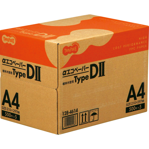 たのめーる】TANOSEE αエコペーパー タイプDII A4 1箱(2500枚:500枚×5