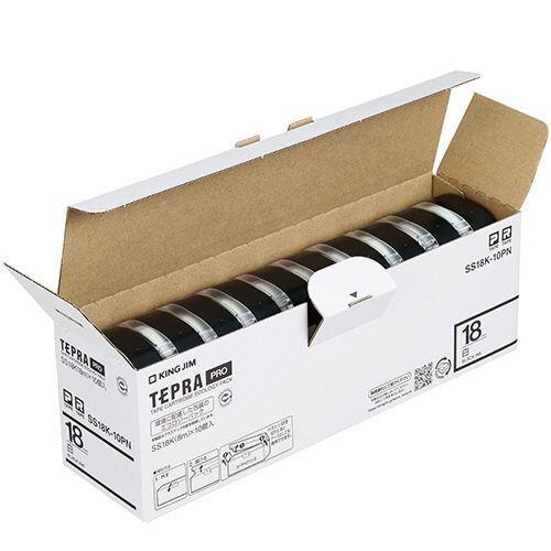 たのめーる】キングジム テプラ PRO テープカートリッジ 18mm 白