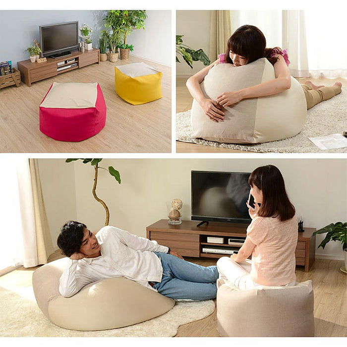 Mサイズ ビーズクッション マイクロビーズ洗える カバー〔44030078