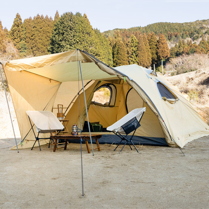 4〜5人用] 本格“ファミキャン” テント 全面スカート・サイドウィンドウ
