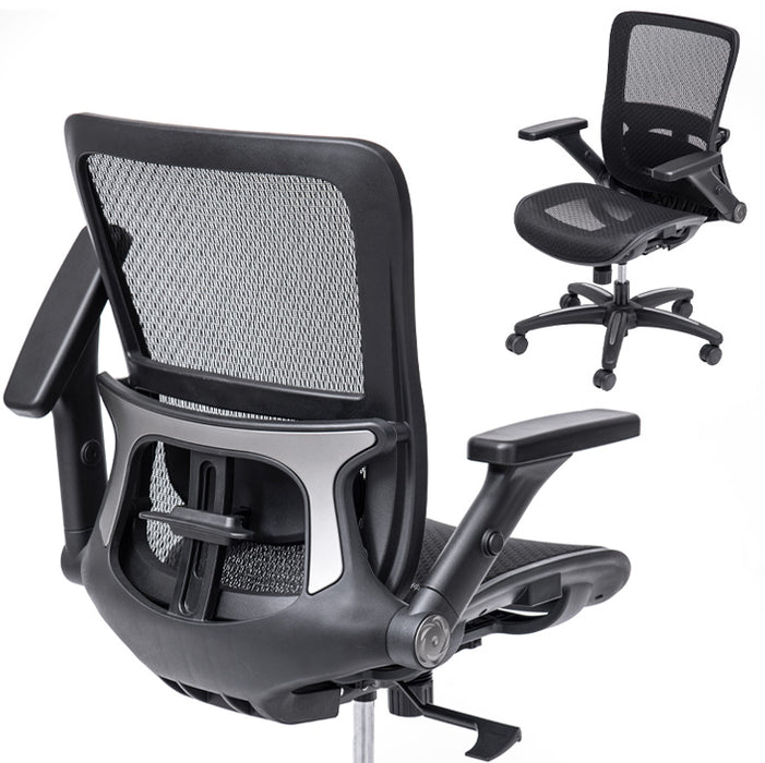4Dアームレスト 可動ランバーサポート メッシュ オフィスチェア デスク