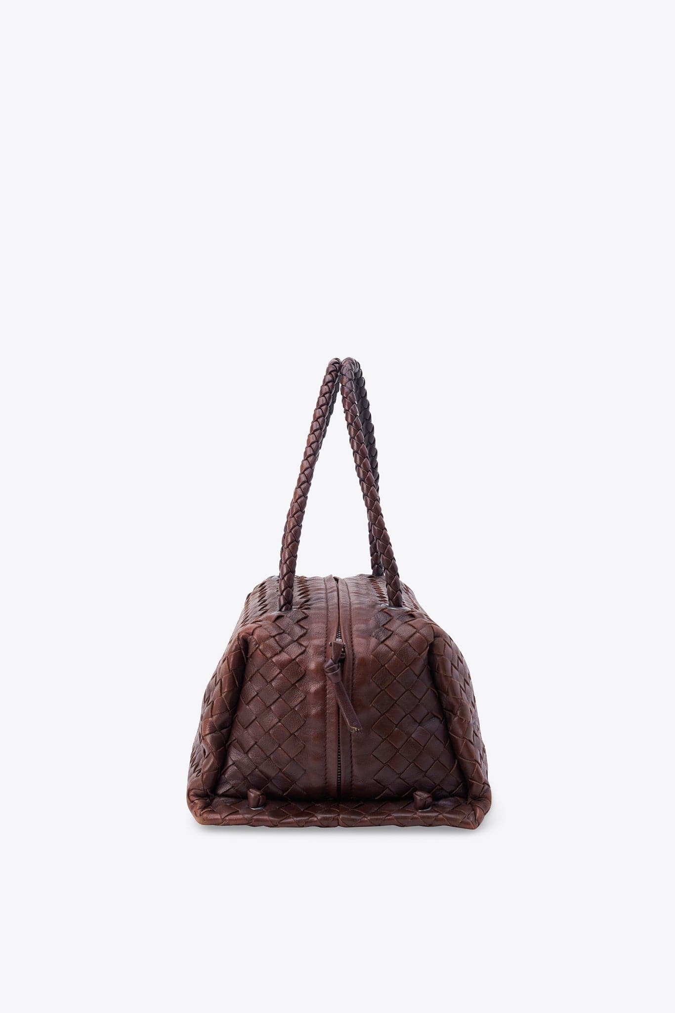 Bottega Veneta Brown Intrecciato Leather Shoulder Bag – The Hosta