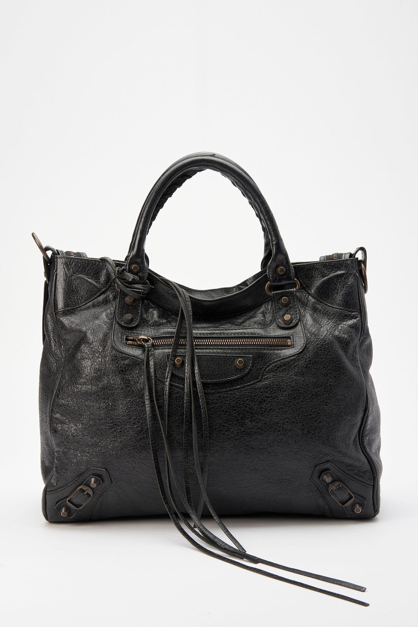 Vintage Balenciaga Black Leather Velo City Bag – The Hosta