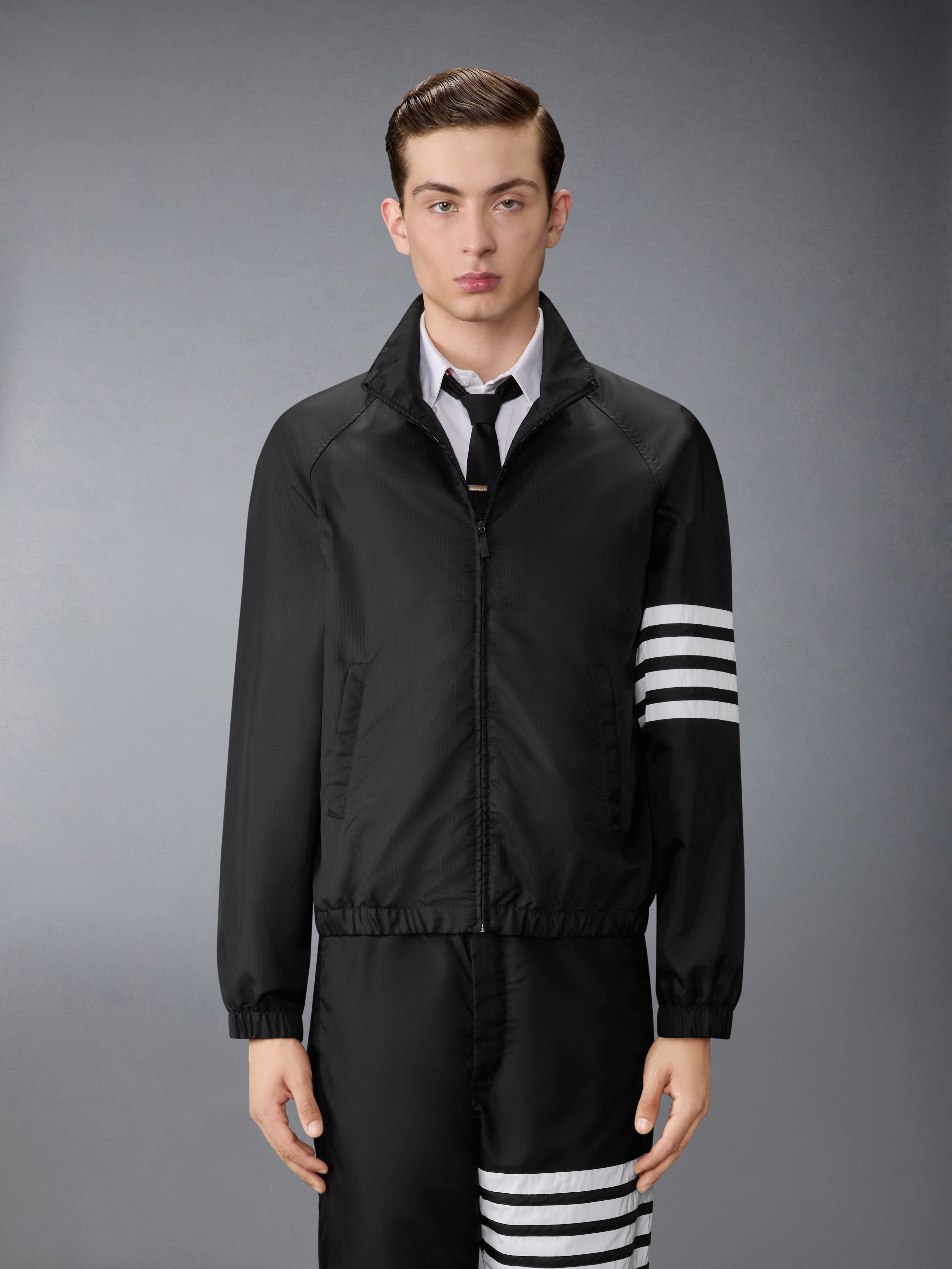 Shiny Ripstop Raglan 4-Bar Track Jacket | Thom Browne
