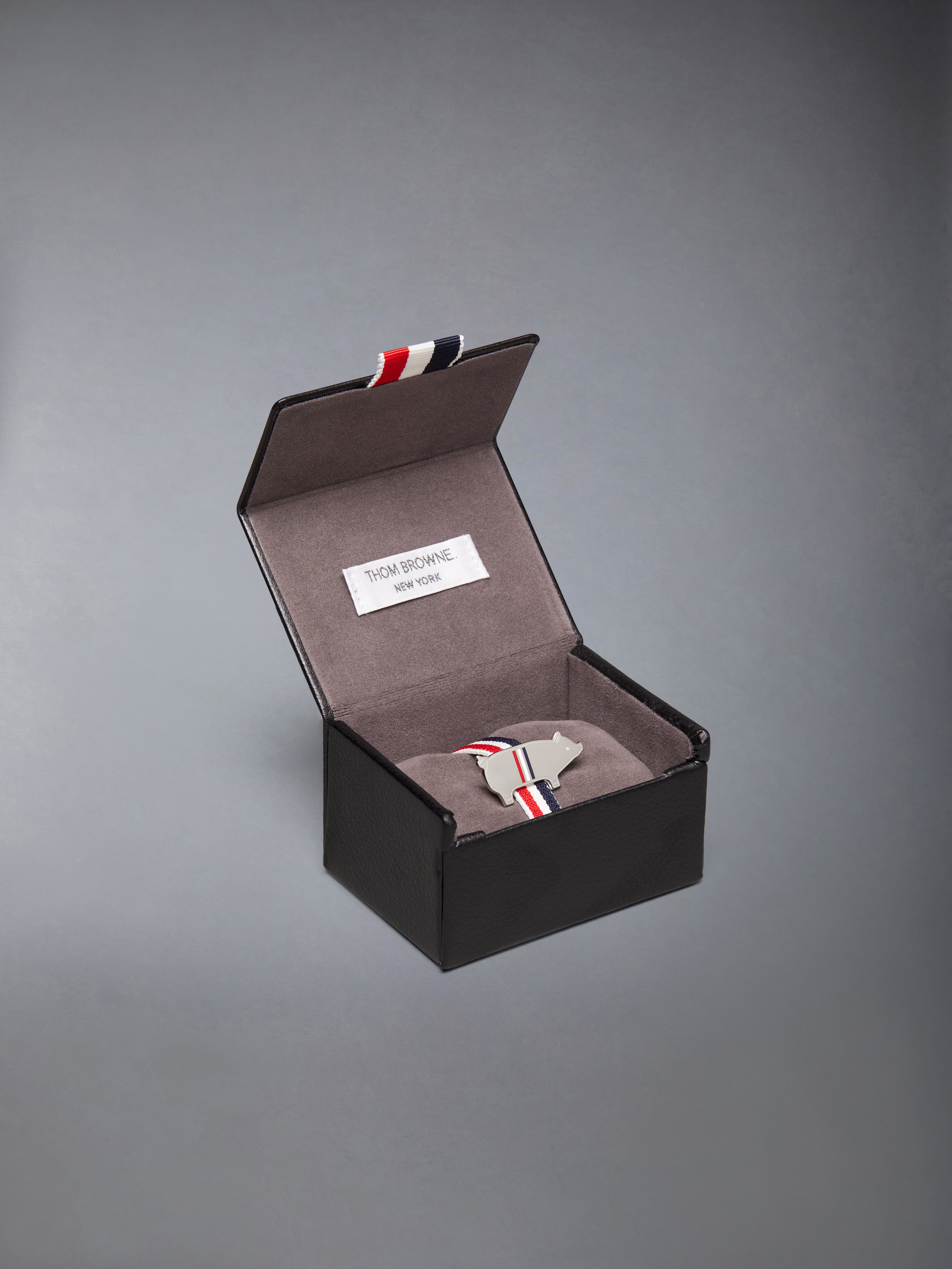 シルバーメッキ 豚 ネクタイバー | Thom Browne