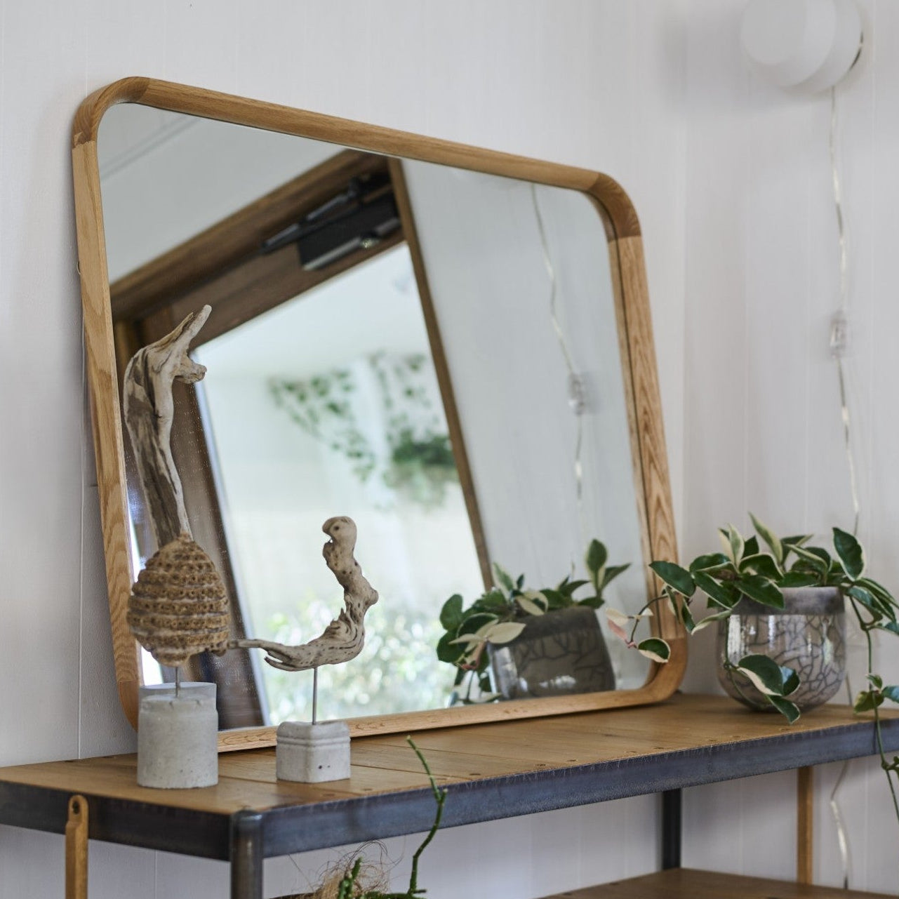 壁掛けミラー | Oak frame ミラー Square – tiflo