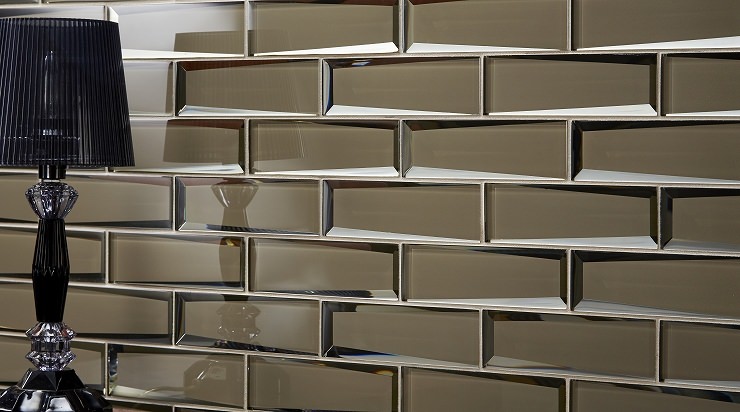 リクシル(INAX) モザイクタイル スレンダーミラー 150×50mm角ネット