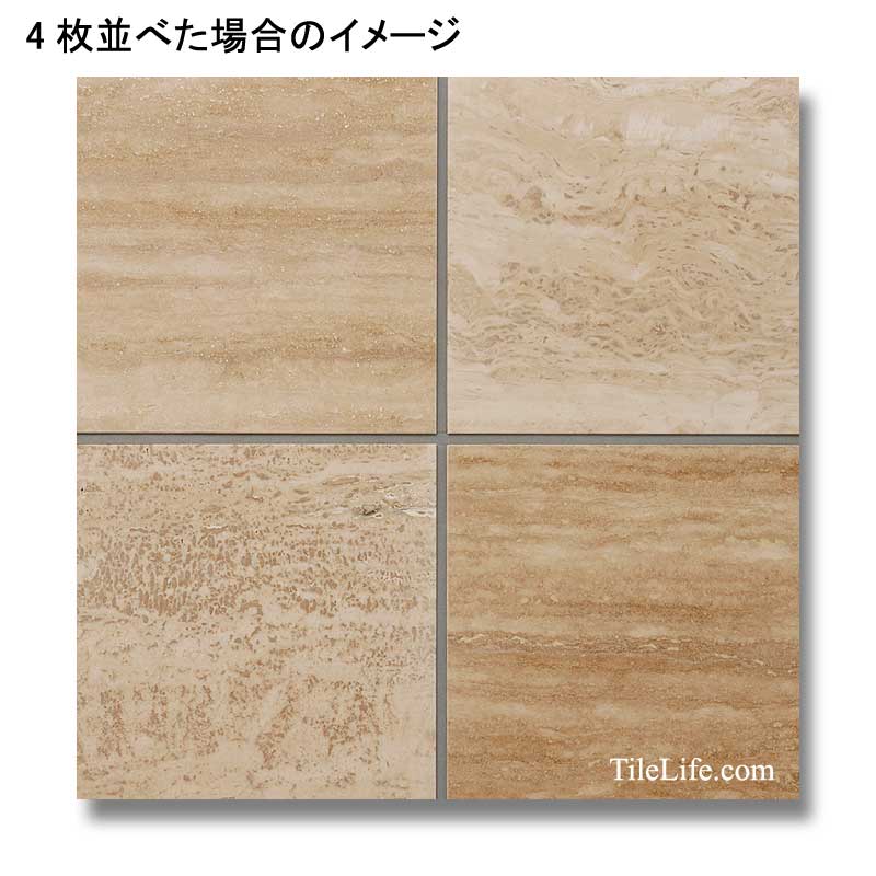 トラバーチン(穴ウメ) 600×300 大理石 (メーカー: XRO) 12368XRO