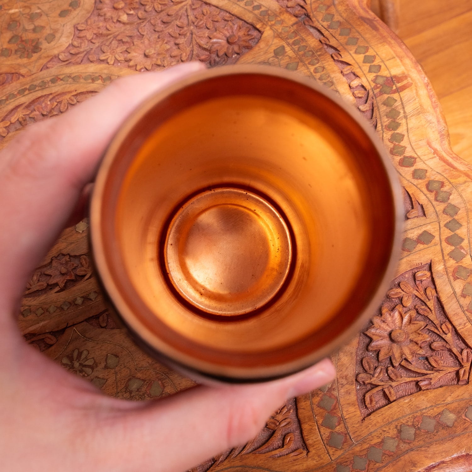 アーユルヴェーダ 高級銅製ウォーターボトル 水筒 マグボトル 水差し