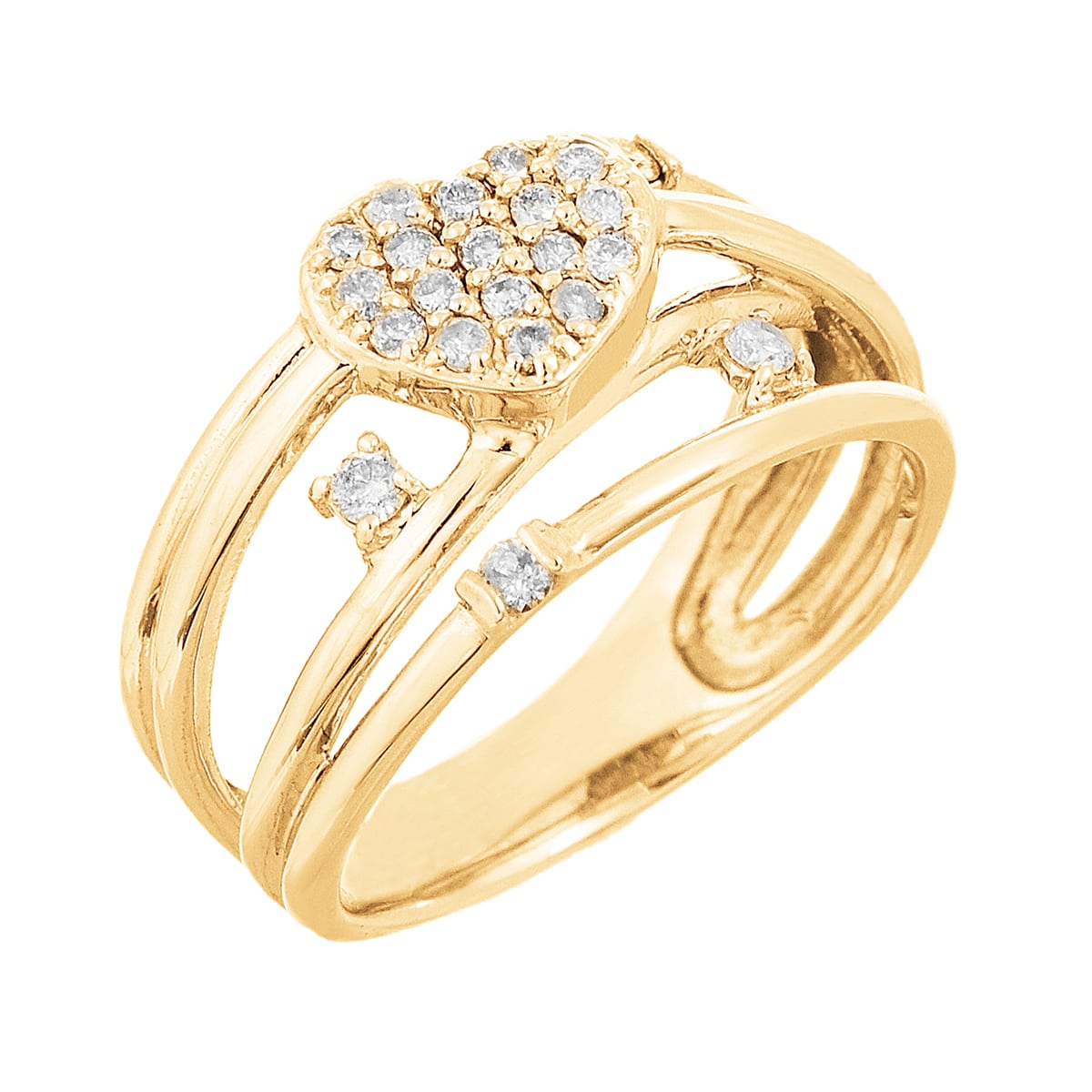 K10イエローゴールドダイヤモンドリング（ピンキーリング）(RFR285