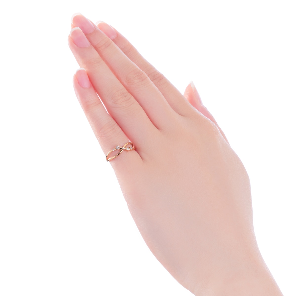 K18イエローゴールドダイヤモンドリング（ピンキーリング）(RFR266-002