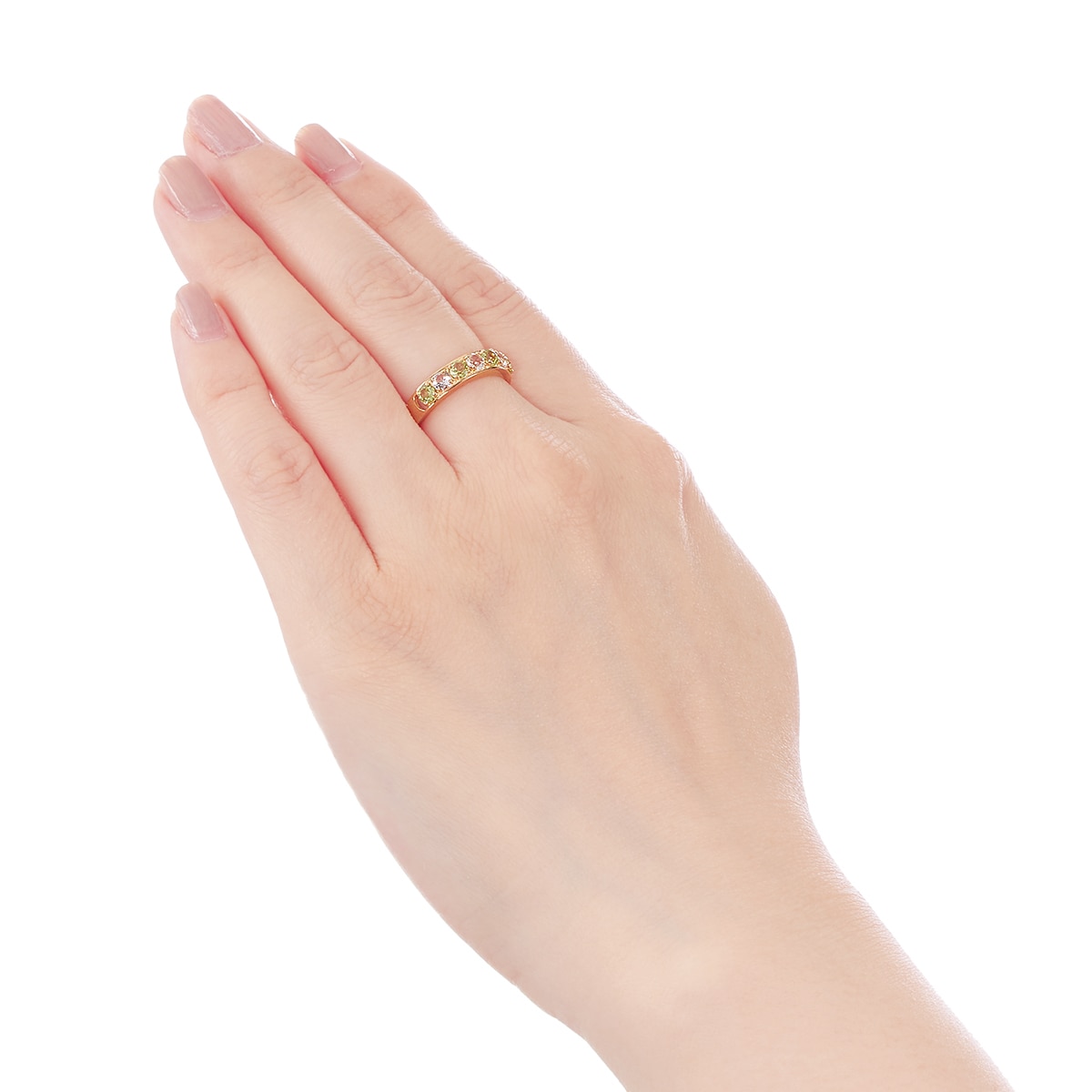 K10イエローゴールドペリドットリング(RFR400-001)|TSUTSUMI