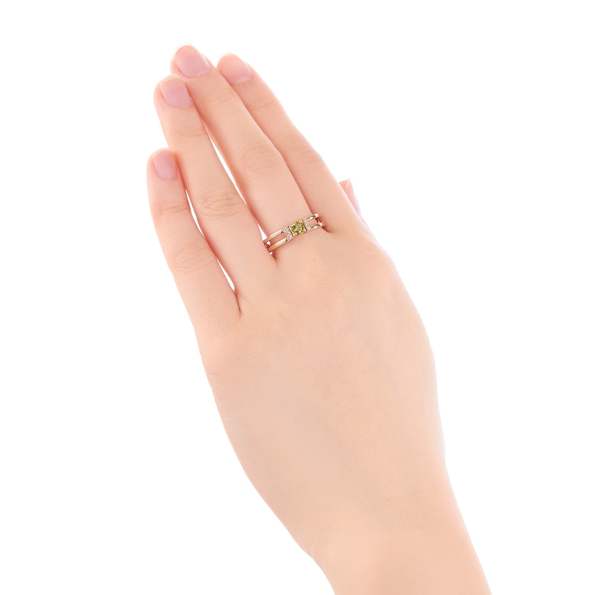 K10イエローゴールドペリドットリング(RFR531-002)|TSUTSUMI