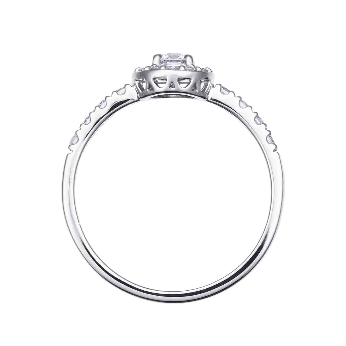 プラチナ鑑定書付ダイヤモンドリング（0.18カラット）(RKR373