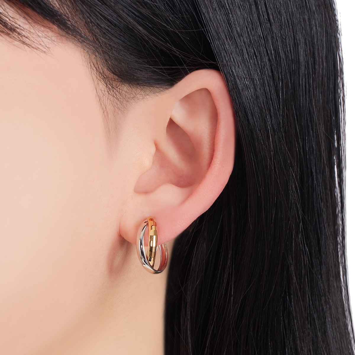 K10イエローゴールド/K10ホワイトゴールドピアス(RPE190-003)|TSUTSUMI