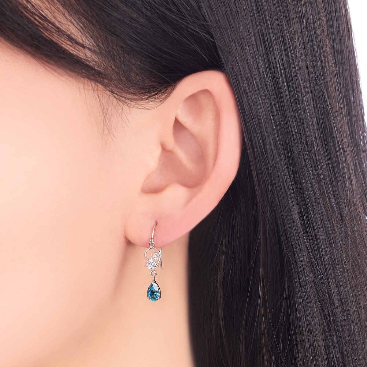 K10ホワイトゴールドロンドンブルートパーズピアス(RPE239-003