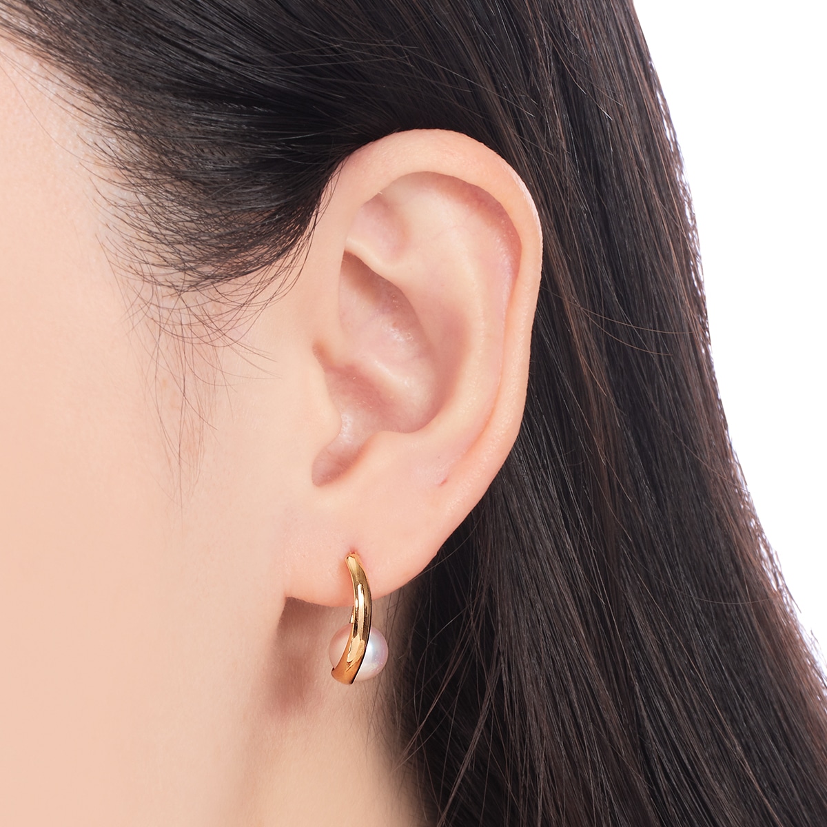 K18イエローゴールドアコヤ真珠ピアス（7mm）(RPE799-002)|TSUTSUMI