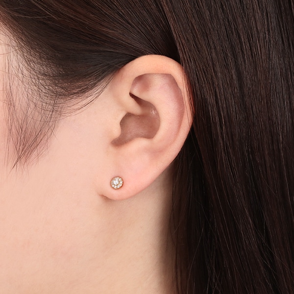 K18イエローゴールドダイヤモンドピアス(RPE891-001)|TSUTSUMI