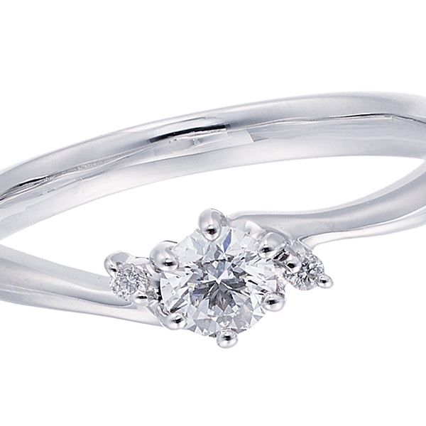 プラチナ鑑定書付ダイヤモンドリング（0.23カラット）(RKR095