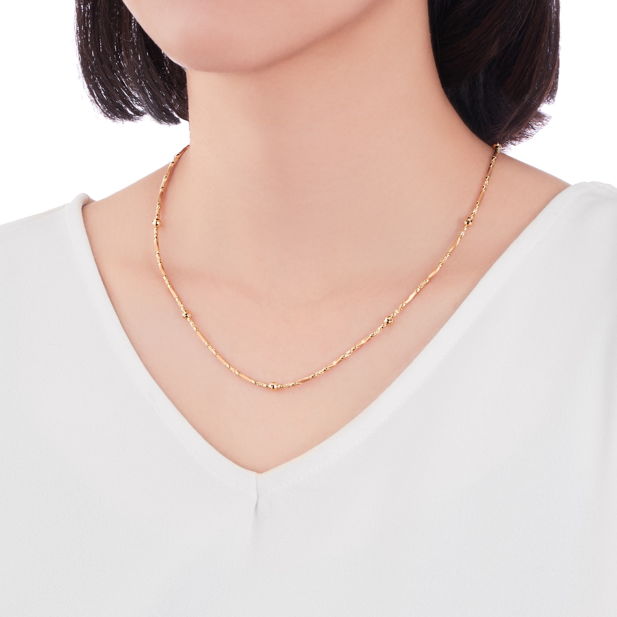 K18イエローゴールドロングネックレス(RNC673)|TSUTSUMI（ジュエリー