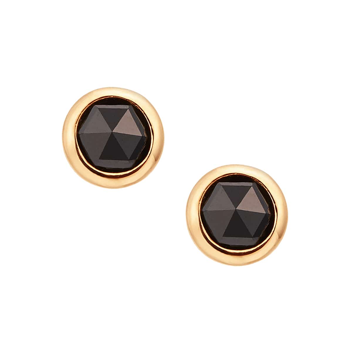K18イエローゴールドブラックダイヤモンドピアス(RPE264-003)|TSUTSUMI