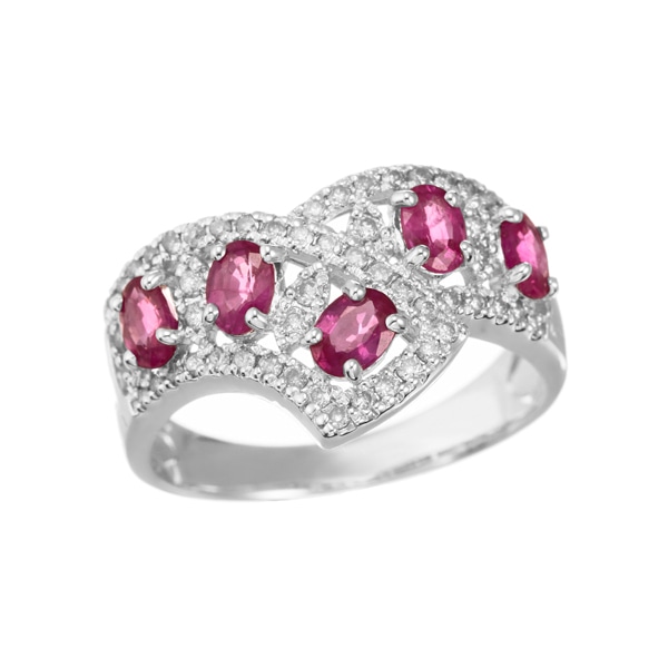 K18ホワイトゴールドルビーリング(LFR403)|TSUTSUMI（ジュエリーツツミ