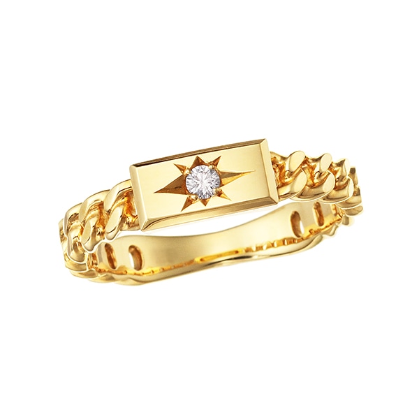 K18イエローゴールドダイヤモンドリング(RFR043-001)|TSUTSUMI