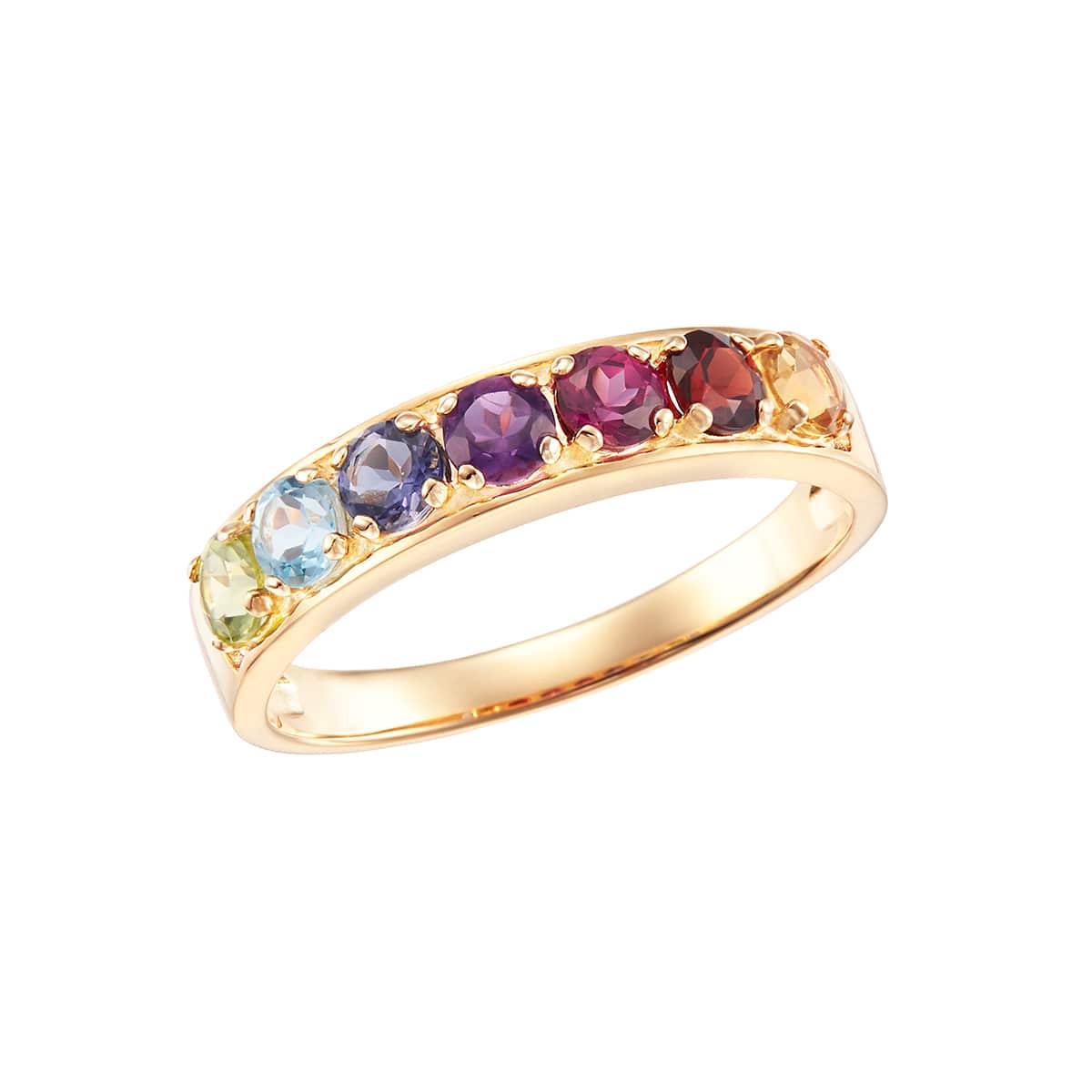K10イエローゴールドマルチストーンリング(RFR184)|TSUTSUMI