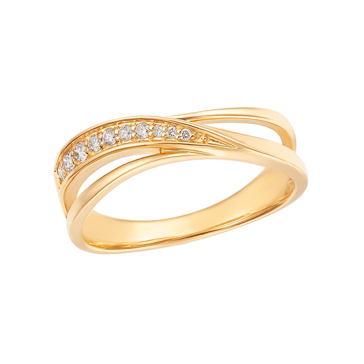 K18イエローゴールドダイヤモンドリング(RFR582)|TSUTSUMI（ジュエリー