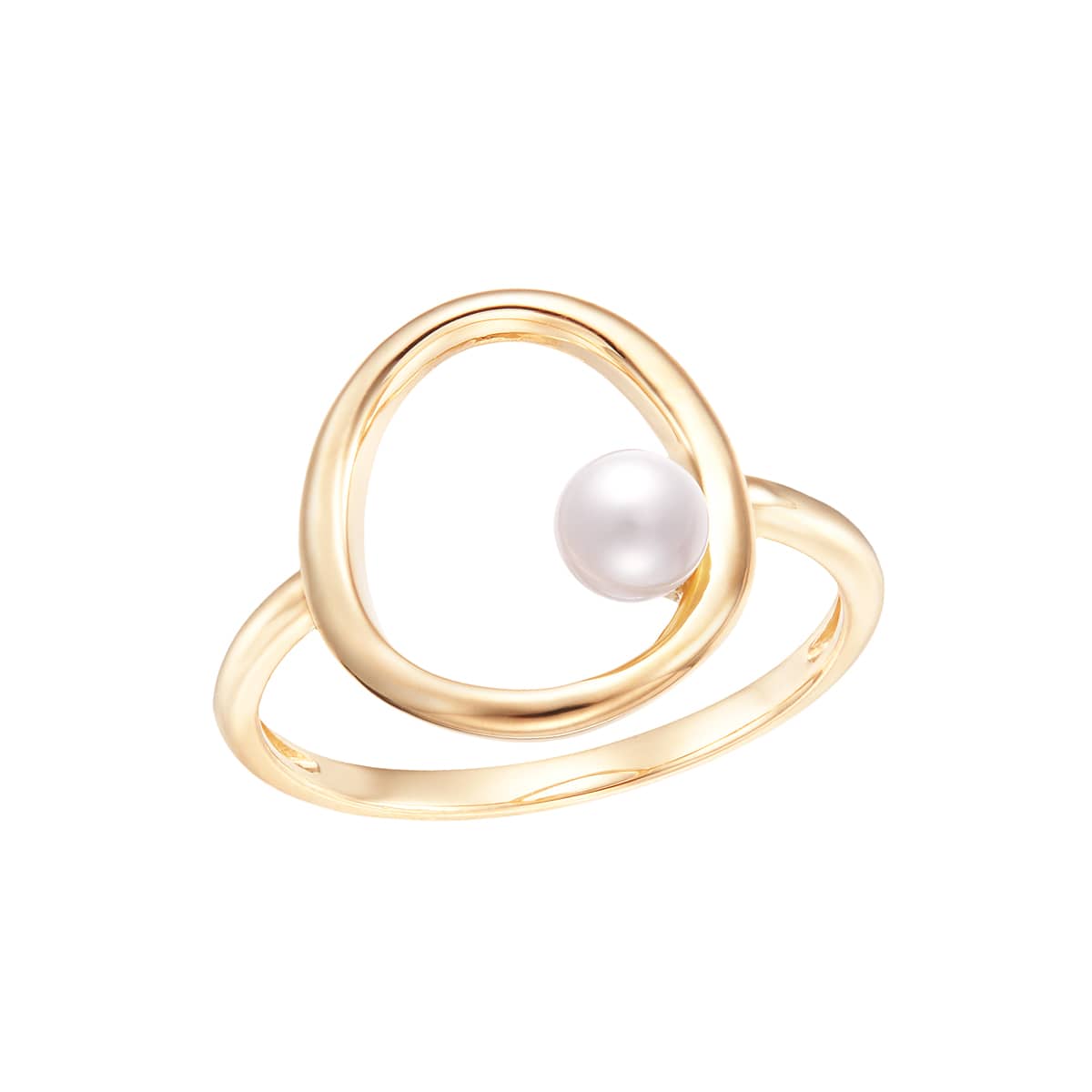 K10イエローゴールド淡水パールリング（3mm）(RFR210-002)|TSUTSUMI