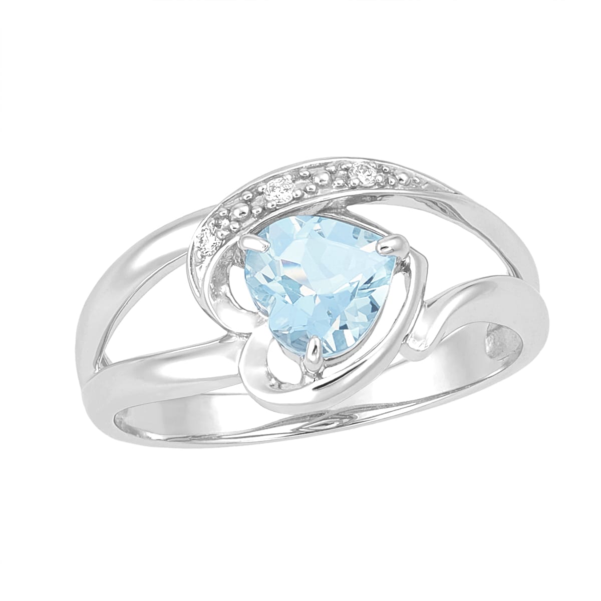 K10ホワイトゴールドアクアマリンリング(RFR484)|TSUTSUMI（ジュエリー