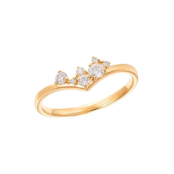 K18イエローゴールドダイヤモンドリング(RFR520-001)|TSUTSUMI